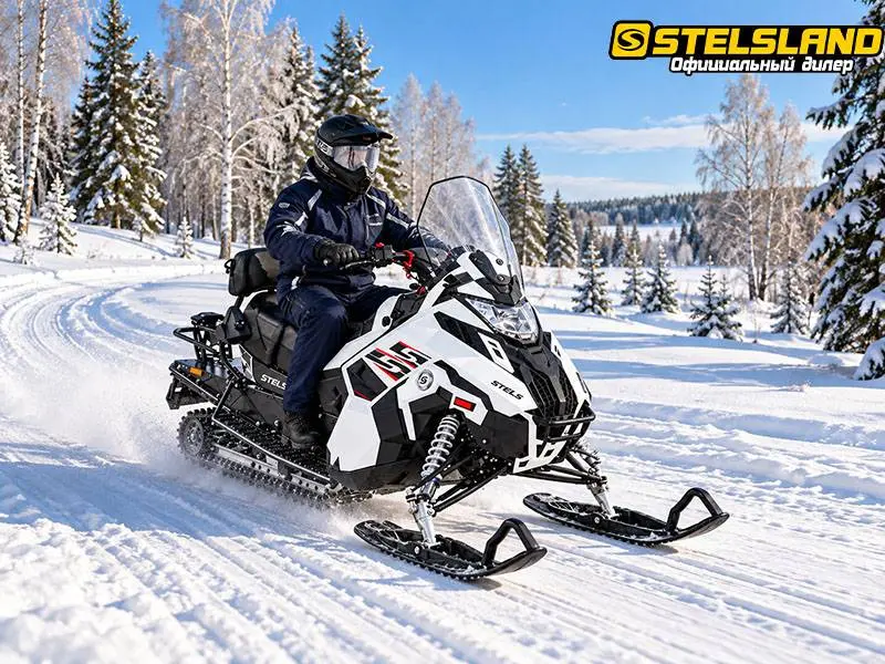 Белый снегоход Stels ВИТЯЗЬ 300L в Stelsland