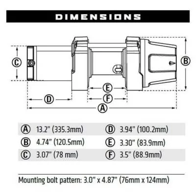 Лебедка WARN UTV VRX 25