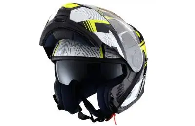 Шлем ASTON RT1200 graphic VIP, черный / белый / желтый