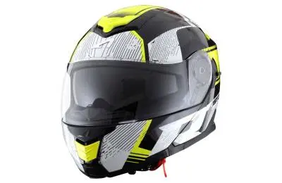 Шлем ASTON RT1200 graphic VIP, черный / белый / желтый