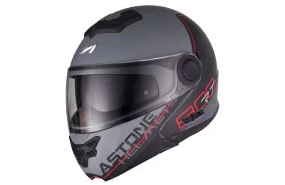 Шлем ASTON RT800 LINETEK Graphic Exclusive, красный / серый