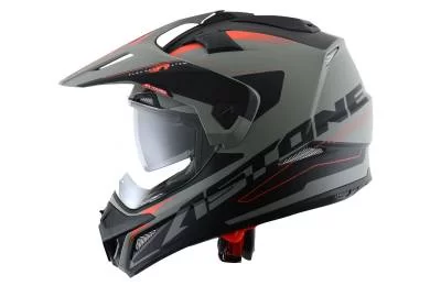 Шлем ASTON Cross Tourer Adventure, серый / черный