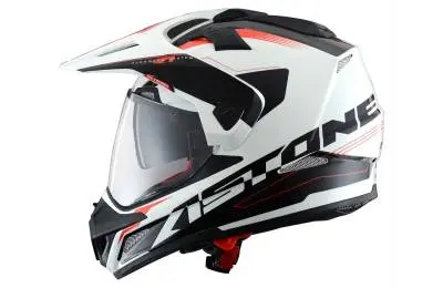 Шлем ASTON Cross Tourer Adventure, белый / черный