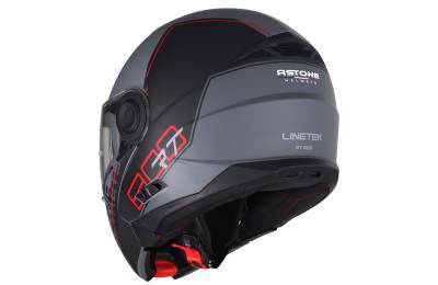 Шлем ASTON RT800 LINETEK Graphic Exclusive, красный / серый