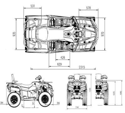 Квадроцикл Bizon YK450A