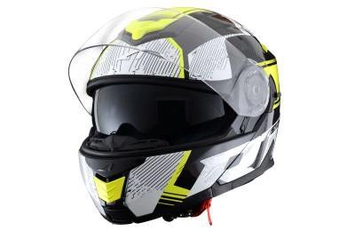 Шлем ASTON RT1200 graphic VIP, черный / белый / желтый